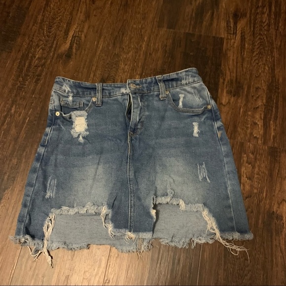 Mini-jupe En Denim Délavé DKNY - Taille 3 (Juniors), Neuf Sans étiquettes